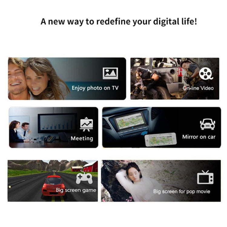 M4 Plus ワイヤレスWiFiディスプレイドングルレシーバー Airplay Miracast DLNA 1080P HDMI TVスティック iPhone、Samsung、その他Androidスマートフォン対応 M4 Plus