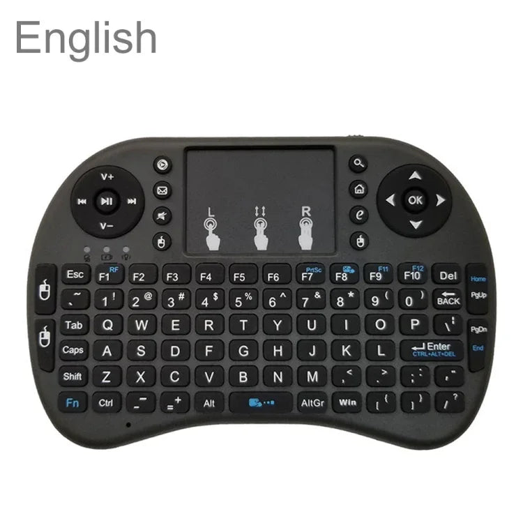 対応言語: 英語 i8 エアマウス ワイヤレス キーボード タッチパッド付き Android TVボックス＆スマートTV＆PCタブレット＆Xbox360＆PS3＆HTPC/IPTV用, 英語