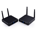 Measy FHD686 フルHD 1080P 3D 5-5.8GHz ワイヤレスHDMIトランスミッター（送信機＋受信機）ディスプレイ付き 赤外線リモコン＆ワイヤレス同画面機能対応 伝送距離：200m FHD686ディスプレイ付き