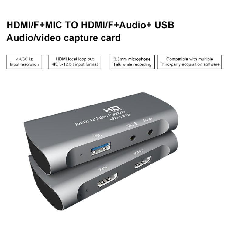 Z27 HDMIメス＋マイク→HDMIメス USB 2.0ビデオオーディオキャプチャーボックス Z27