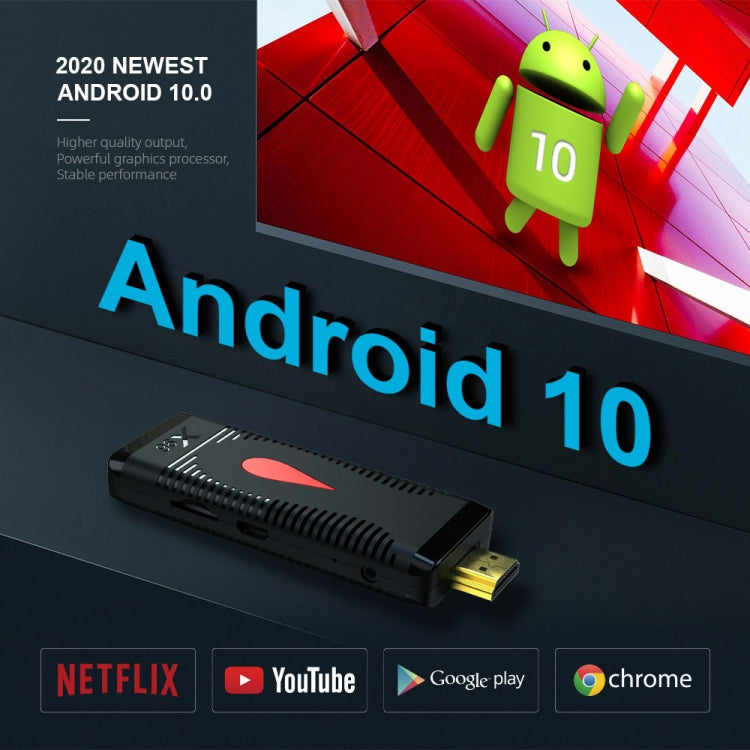 X96 S400 Android 10.0 ミニTVスティック Allwinner H313 クアッドコア ARM Cortex A53 1GB + 8GB WiFi、HDMI、TFカード、USB対応 1GB+8GB