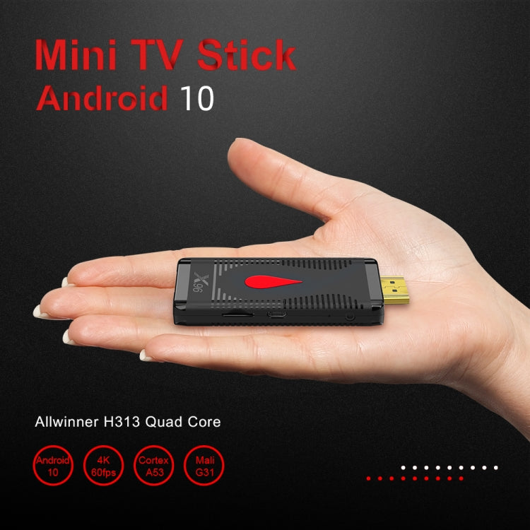 X96 S400 Android 10.0 ミニTVスティック Allwinner H313 クアッドコア ARM Cortex A53 1GB + 8GB WiFi、HDMI、TFカード、USB対応 1GB+8GB