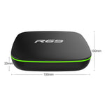 R69 1080P HD スマートTVボックス Android 4.4 メディアプレーヤー リモコン付き、クアッドコア Allwinner H3、RAM: 1GB、ROM: 8GB、2.4G WiFi、LAN、EUプラグ、1GB+8GB