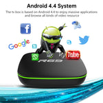 R69 1080P HD スマートTVボックス Android 4.4 メディアプレーヤー リモコン付き、クアッドコア Allwinner H3、RAM: 1GB、ROM: 8GB、2.4G WiFi、LAN、EUプラグ、1GB+8GB