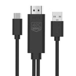 UC502 USB-C / Type-C 4K 60Hz HDTVプラスチックケーブル UC502