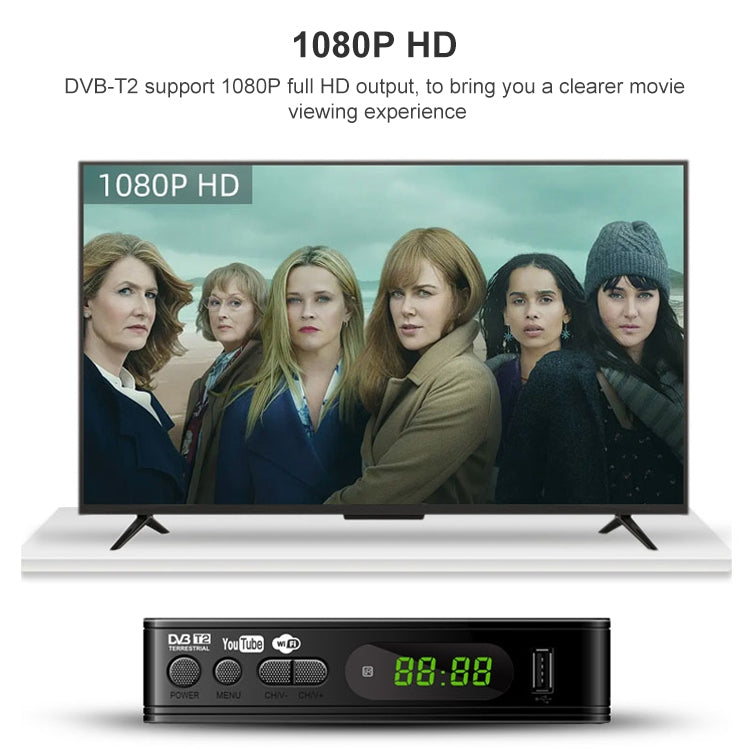 T15-T2 1080P フルHD DVB-TC/C レシーバーセットトップボックス EUプラグ TT0189EU、TT0189US