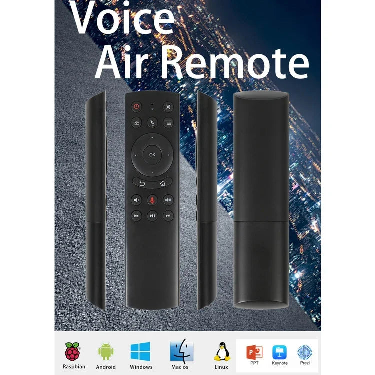 G20S 2.4G エアマウス リモコン 音声入力高忠実度＆IR学習＆6軸ジャイロスコープ搭載 PC＆Android TVボックス＆ノートパソコン＆プロジェクター用、G20S