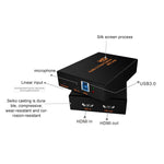 Z28 プロフェッショナル HDMIメス + マイク + ライン入力 → HDMIメス USB 3.0 ビデオオーディオキャプチャーボックス, Z28