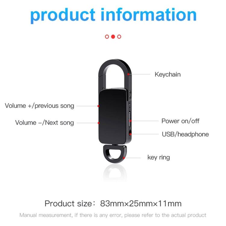 S20 8GB キーチェーン HDノイズリダクション ポータブル録音ペン、8GB