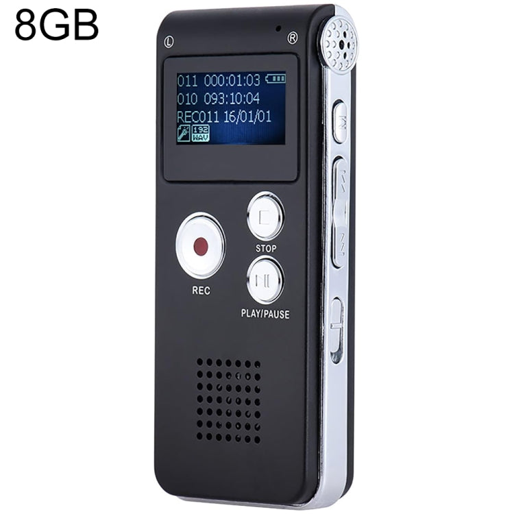 SK012 8GB スマートノイズリダクション HD 音声録音ペン、ブラック 8GB
