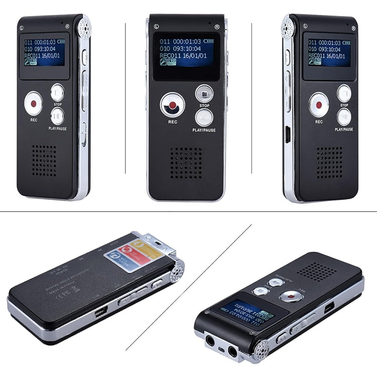 SK012 16GB スマートノイズリダクション HD 音声録音ペン、ブラック 16GB