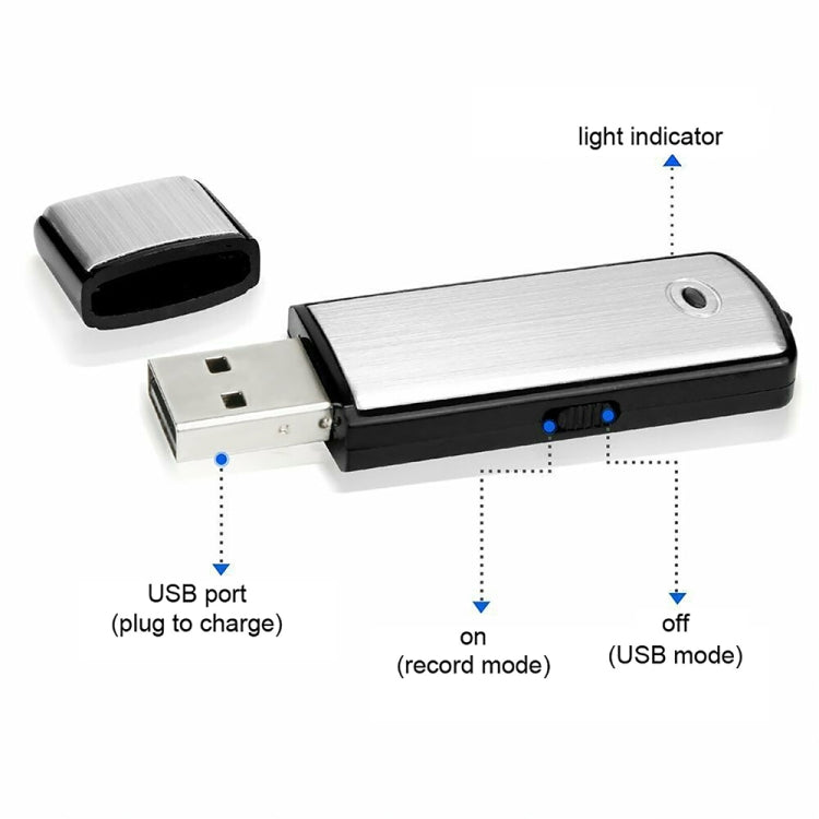 SK858 8GB 充電式ポータブルUディスク会議用音声録音機、8GB
