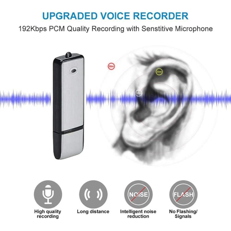 SK858 8GB 充電式ポータブルUディスク会議用音声録音機、8GB