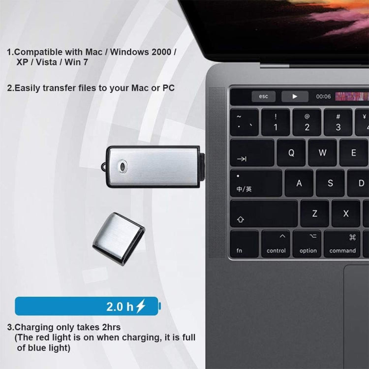 SK858 8GB 充電式ポータブルUディスク会議用音声録音機、8GB