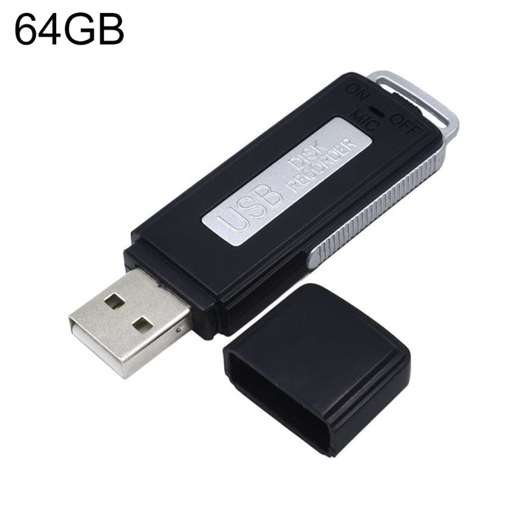SK868 64GB 充電式ポータブルUディスク音声録音機、64GB