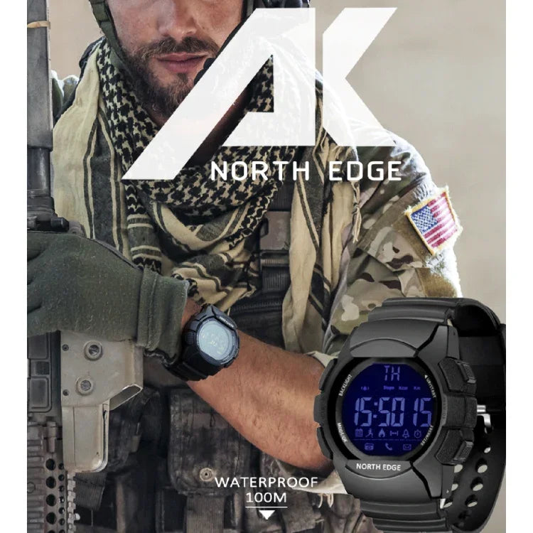 NORTH EDGE AK Bluetooth Multi-function Smart Watch with LED Backlit, Support Incoming Call Reminder, Smart Stopwatch, Information Reminder, AK