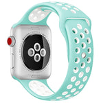 Apple Watch Series 10 42mm / 9&8&7 41mm / SE 3&SE 2&6&SE&5&4 40mm / 3&2&1 38mm用 ファッショナブル クラシック シリコン スポーツウォッチバンド（グレー ホワイト）、WA1230A、WA1230B、WA1230BG、WA1230BH、WA1230BL、WA1230BM、WA1230BR、WA1230BY、WA1230C、WA1230D、WA1230DW