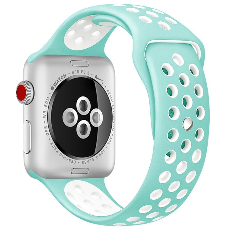 Apple Watch Series 10 42mm / 9&8&7 41mm / SE 3&SE 2&6&SE&5&4 40mm / 3&2&1 38mm用 ファッショナブル クラシック シリコン スポーツウォッチバンド（グレー ホワイト）、WA1230A、WA1230B、WA1230BG、WA1230BH、WA1230BL、WA1230BM、WA1230BR、WA1230BY、WA1230C、WA1230D、WA1230DW
