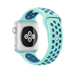Apple Watch Series 10 42mm / 9&8&7 41mm / SE 3&SE 2&6&SE&5&4 40mm / 3&2&1 38mm用 ファッショナブル クラシック シリコン スポーツウォッチバンド（グレー ホワイト）、WA1230A、WA1230B、WA1230BG、WA1230BH、WA1230BL、WA1230BM、WA1230BR、WA1230BY、WA1230C、WA1230D、WA1230DW