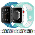 Apple Watch Series 10 42mm / 9&8&7 41mm / SE 3&SE 2&6&SE&5&4 40mm / 3&2&1 38mm用 ファッショナブル クラシック シリコン スポーツウォッチバンド（グレー ホワイト）、WA1230A、WA1230B、WA1230BG、WA1230BH、WA1230BL、WA1230BM、WA1230BR、WA1230BY、WA1230C、WA1230D、WA1230DW