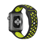 Apple Watch Ultra 49mm＆Ultra 2 49mm / シリーズ10 46mm / 9&8&7 45mm / SE 3&SE 2&6&SE&5&4 44mm / 3&2&1 42mm用 ファッショナブルクラシックシリコンスポーツウォッチバンド（グレーイエロー） WA1231A、WA1231B、WA1231BG、WA1231BH、WA1231BL、WA1231BM、WA1231BR、WA1231B...