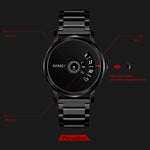 SKMEI 1260 Fashion Creative Pointer 30m Waterproof Quartz Wrist Watch with Stainless Steel Watchband