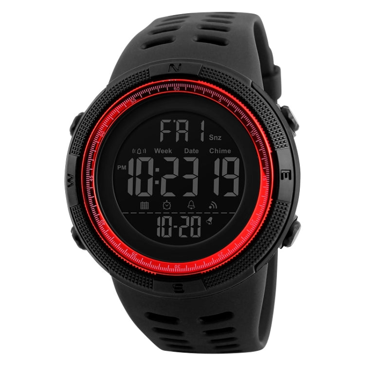 SKMEI 1251 メンズファッショナブルアウトドア 50m防水スポーツデジタル腕時計 PUバンド付き