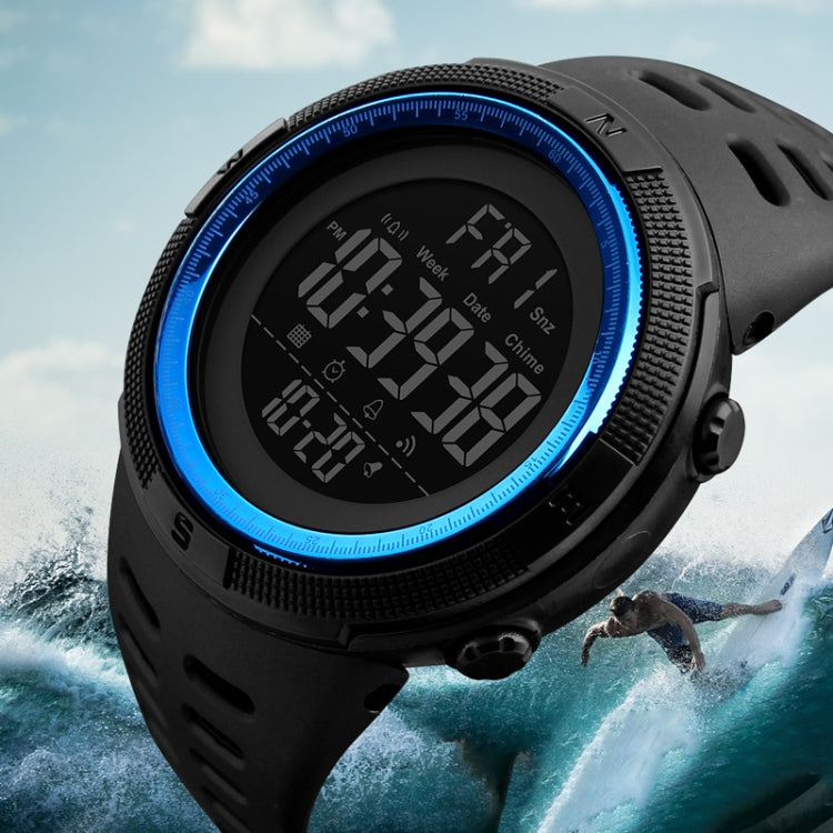 SKMEI 1251 メンズファッショナブルアウトドア 50m防水スポーツデジタル腕時計 PUバンド付き