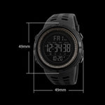 SKMEI 1251 メンズファッショナブルアウトドア 50m防水スポーツデジタル腕時計 PUバンド付き
