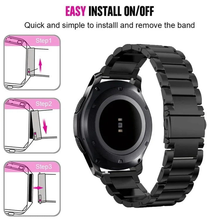 ステンレススチール リストウォッチバンド Samsung Gear S3 22mm 用