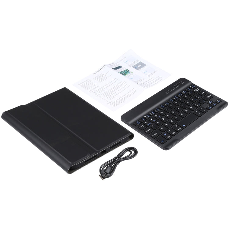 A06 着脱式 ラムスキンテクスチャー 超薄型 TPU Bluetoothキーボード レザータブレットケース スタンド付き iPad mini 6 / mini 7用, A06
