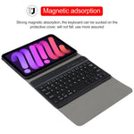 A06 着脱式 ラムスキンテクスチャー 超薄型 TPU Bluetoothキーボード レザータブレットケース スタンド付き iPad mini 6 / mini 7用, A06