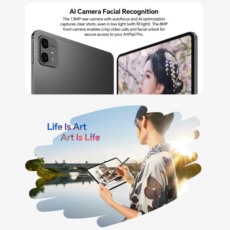 Teclast ArtPad Pro タブレットPC、8GB+256GB、12.7インチ Android 15 MTK Helio G99 オクタコア、4Gネットワーク デュアルSIM、ArtPad Pro