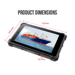 IP68防水耐衝撃防塵、Android 10.0 MT6771 オクタコア、GPS/WiFi/BT/NFC対応、UKプラグ、8インチ 4GB+64GB