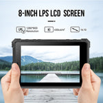 IP68防水耐衝撃防塵、Android 10.0 MT6771 オクタコア、GPS/WiFi/BT/NFC対応、UKプラグ、8インチ 4GB+64GB