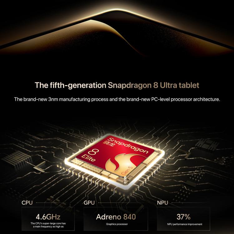 Honor MagicPad3 Pro 13.3インチ WiFiタブレットPC、12GB+512GB MagicOS 10.0 Qualcomm Snapdragon 8 Lite Gen5 オクタコア、12GB+512GB