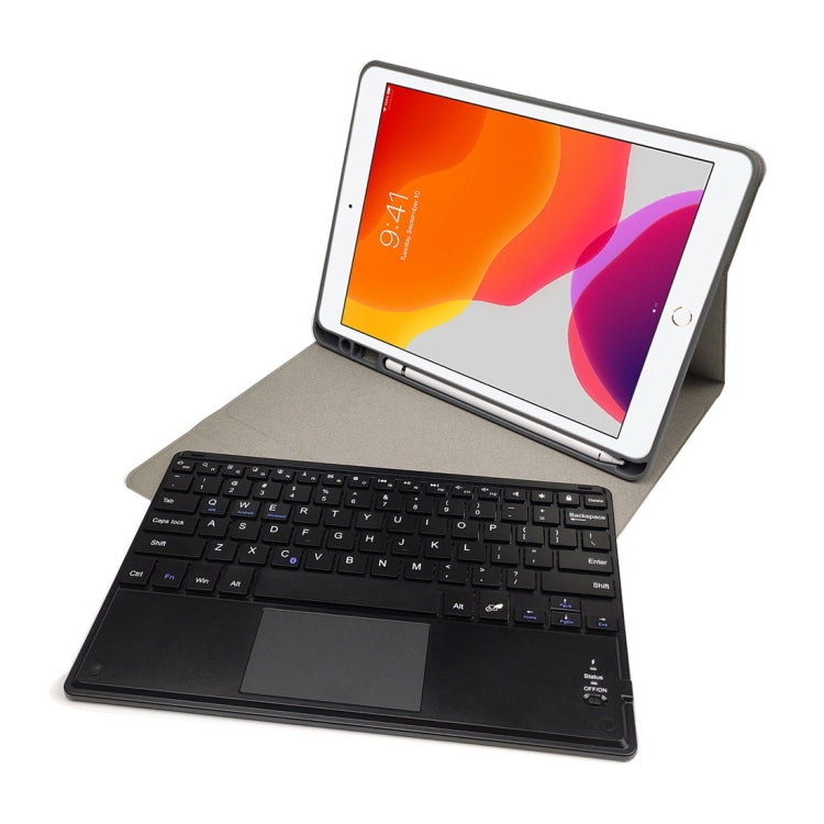 RK109C 着脱式 マグネット式 プラスチック Bluetoothキーボード タッチパッド付き + シルクパターン TPUタブレットケース iPad Air 2020用 ペンスロット＆スタンド付き, RK109C