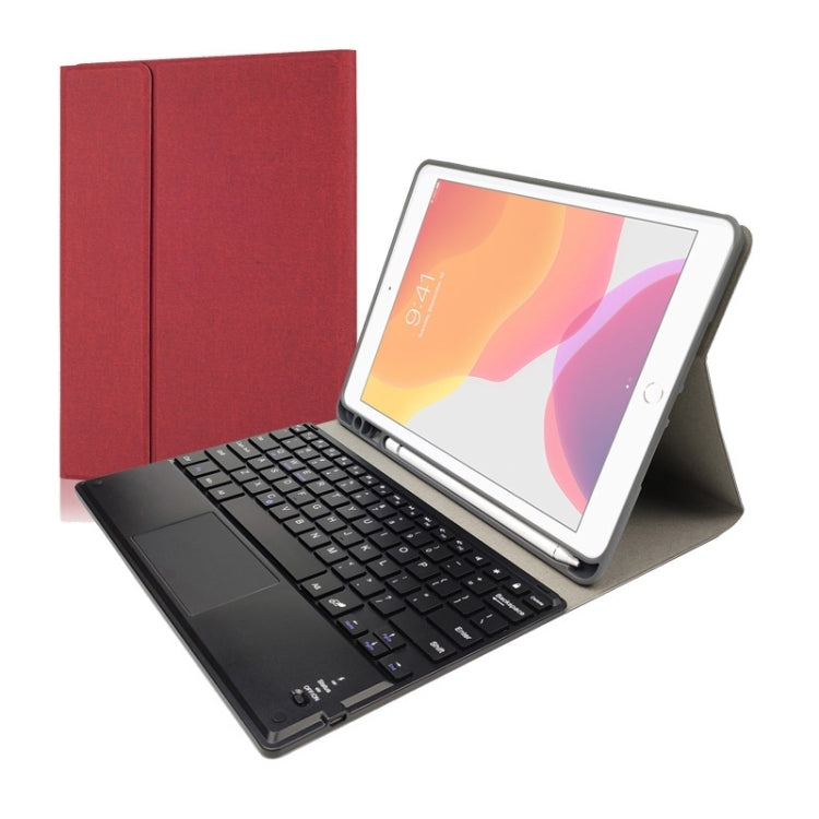 RK109C 着脱式 マグネット式 プラスチック Bluetoothキーボード タッチパッド付き + シルクパターン TPUタブレットケース iPad Air 2020用 ペンスロット＆スタンド付き, RK109C