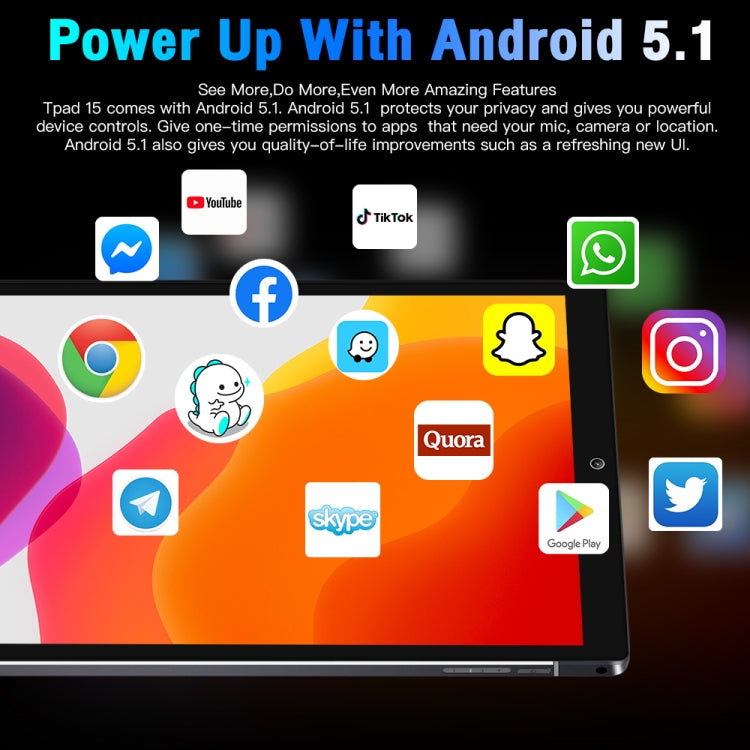 Android 5.1 MT6592 クアッドコア、デュアルSIM対応、WiFi、BT、GPS、P15 1GB+32GB
