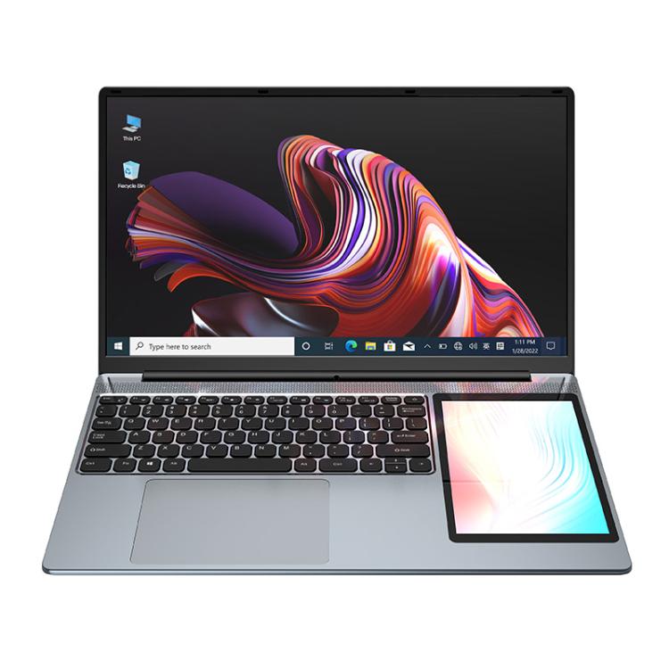 UNIWA ULAP Q15ZR ノートパソコン、8GB+512GB、15.6インチと7インチのデュアルディスプレイ、Windows 11 Intel Alder Lake N100 オクタコア、AUプラグ、8GB+512GB