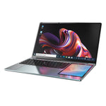 UNIWA ULAP Q15ZR ノートパソコン、8GB+512GB、15.6インチと7インチのデュアルディスプレイ、Windows 11 Intel Alder Lake N100 オクタコア、AUプラグ、8GB+512GB