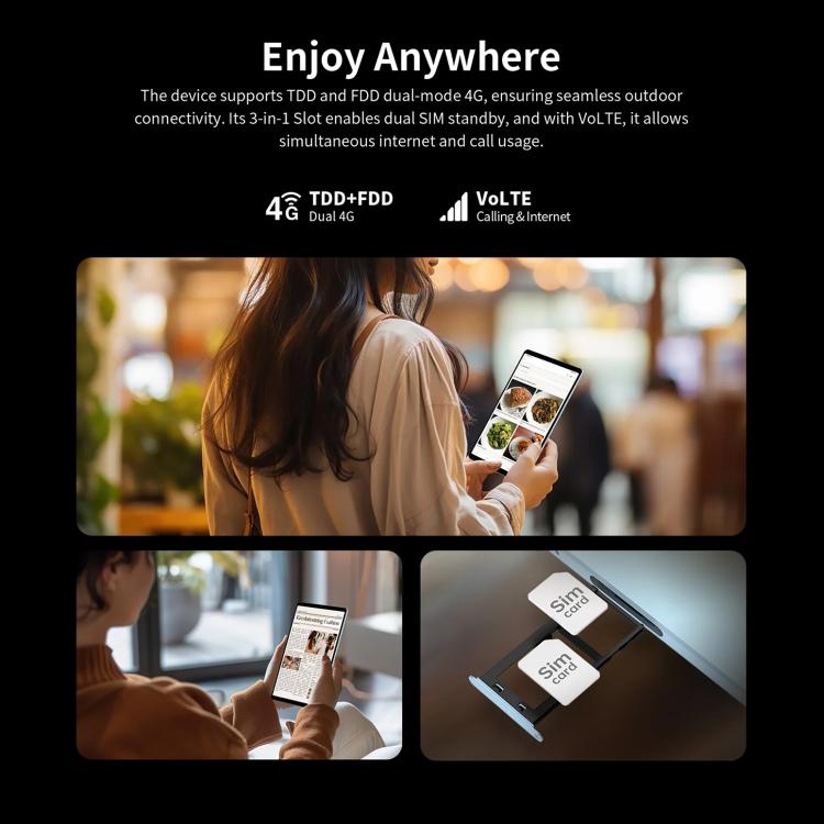 Teclast T50 Mini 4G LTE タブレットPC、8GB+128GB、8.7インチ Android 15 MediaTek Helio G99 オクタコア、デュアルSIM対応、T50 Mini