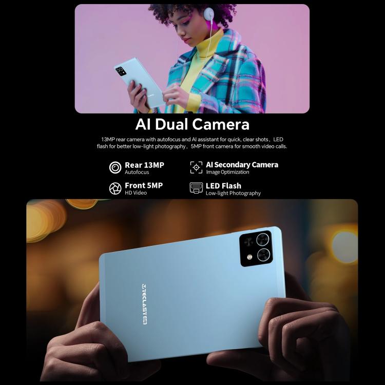 Teclast T50 Mini 4G LTE タブレットPC、8GB+128GB、8.7インチ Android 15 MediaTek Helio G99 オクタコア、デュアルSIM対応、T50 Mini