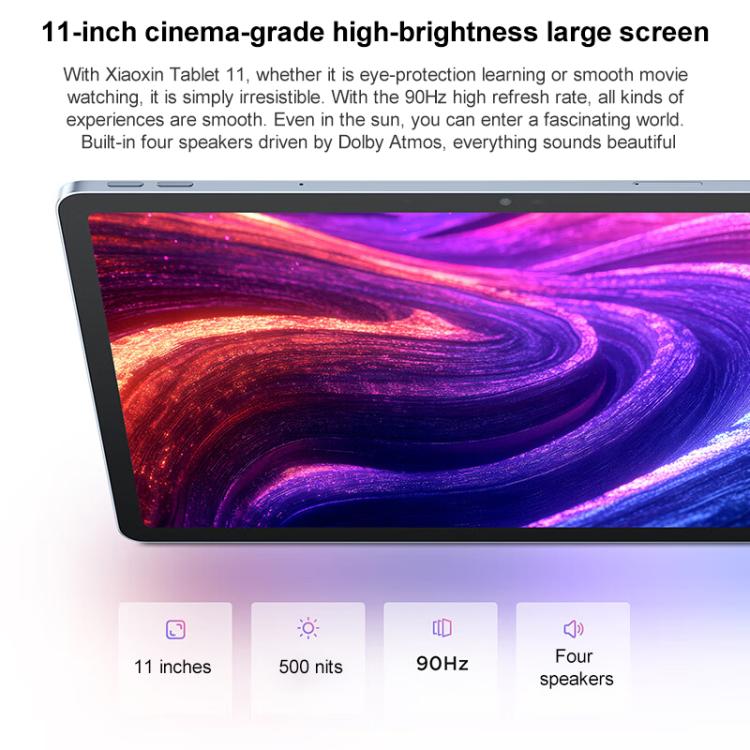 Lenovo Xiaoxin Pad 11インチ WiFiタブレット、8GB+128GB、Android 15、MediaTek Dimensity 6300 オクタコア、USプラグ、8GB+128GB、8GB+128GB WiFi