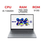 Lenovo XiaoXin 16 SE 2025 ノートパソコン、16インチ、16GB+512GB、Windows 11、Intel Core i5-13420H 8コア、USプラグ、XiaoXin 16 SE 2025