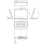 10.1インチ IPSスクリーン オールインワンPC、1GB+16GB、Android 6.0、クアッドコア Cortex A17、1.2G、RK3128、RJ45 & Bluetooth & WiFi & TFカード & HDMI対応、1+16GB Android 6.0