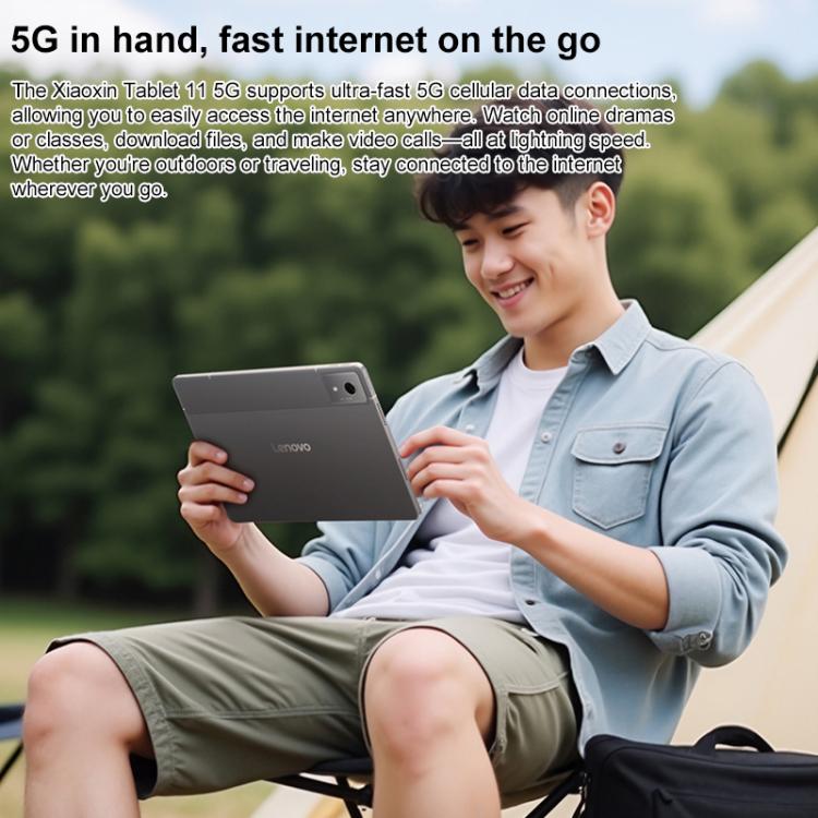 Lenovo Xiaoxin Pad 11インチ 2025 5Gタブレット、8GB+256GB、Android 15、MediaTek Dimensity 6300 オクタコア、USプラグ、8GB+256GB 5G