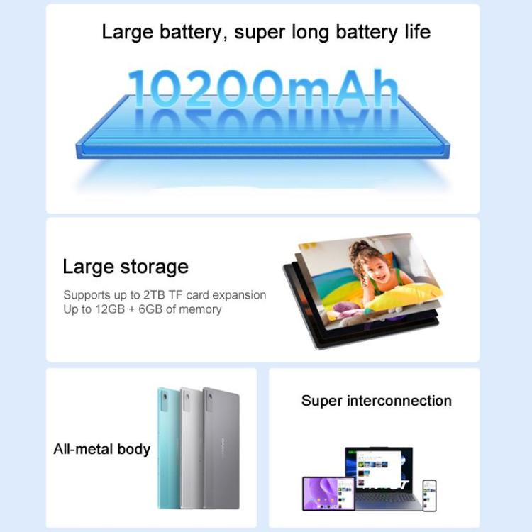 Lenovo Xiaoxin Pad 12.1インチ 2025 WiFiタブレット、8GB+256GB、MediaTek Dimensity 6400 オクタコア、USプラグ、8GB+256GB