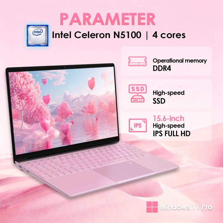 GXMO T152J 15.6インチノートパソコン、メモリなし、Windows 11 Pro、Intel Celeron N5100 クアッドコア、指紋認証対応、AUプラグ、メモリなし、AUプラグ