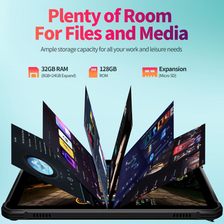 UNIWA UTAB R1040 IP67防水堅牢タブレットPC、8GB+128GB、10.1インチ Android 15 Mediatek MT8786 オクタコア、ネットワーク：4G、USプラグ、UTAB R1040